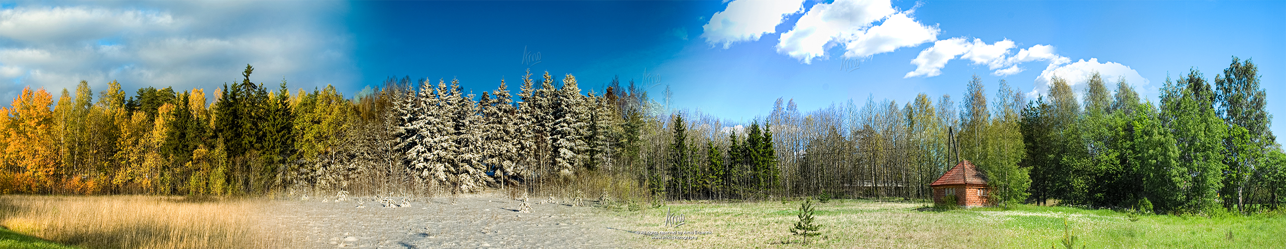 Four seasons in Finland, panorama