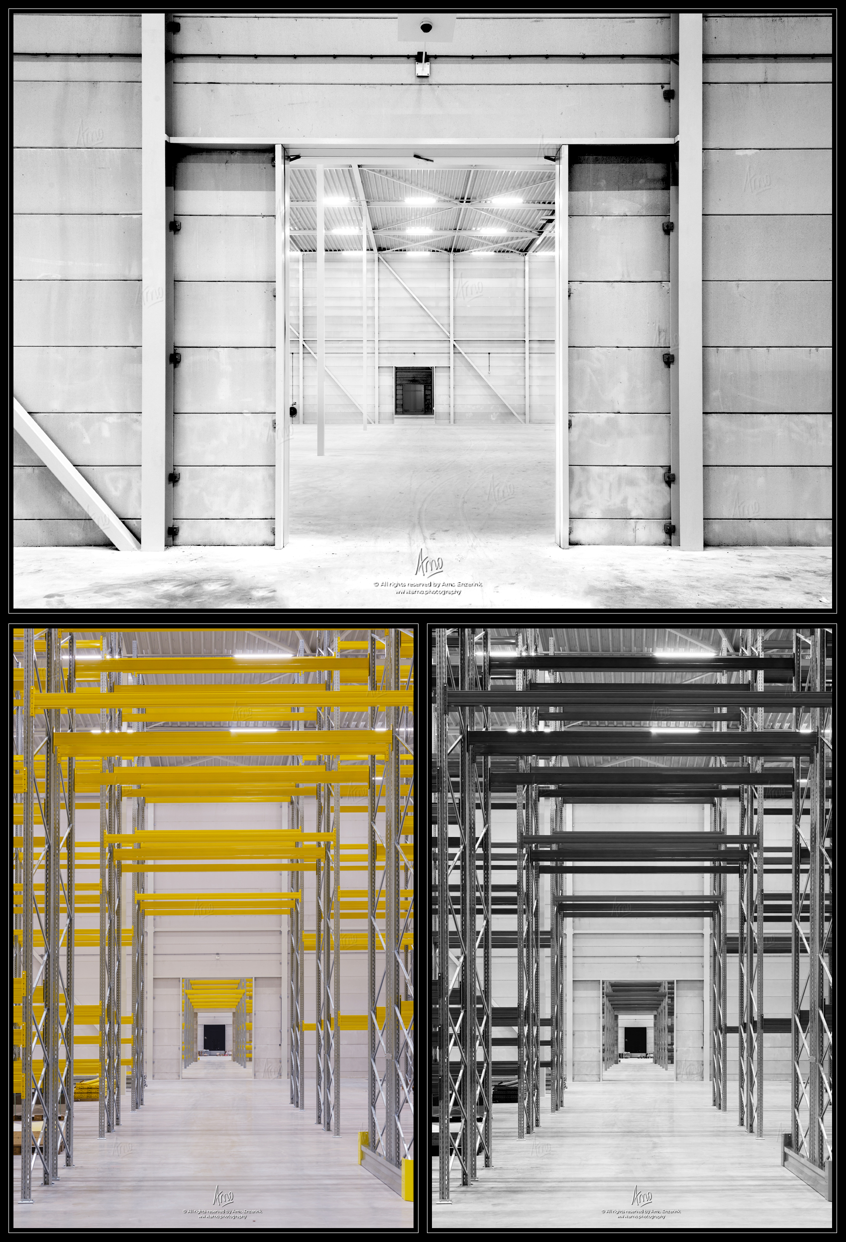 warehouse, building, industry, industrial, empty, minimalistic