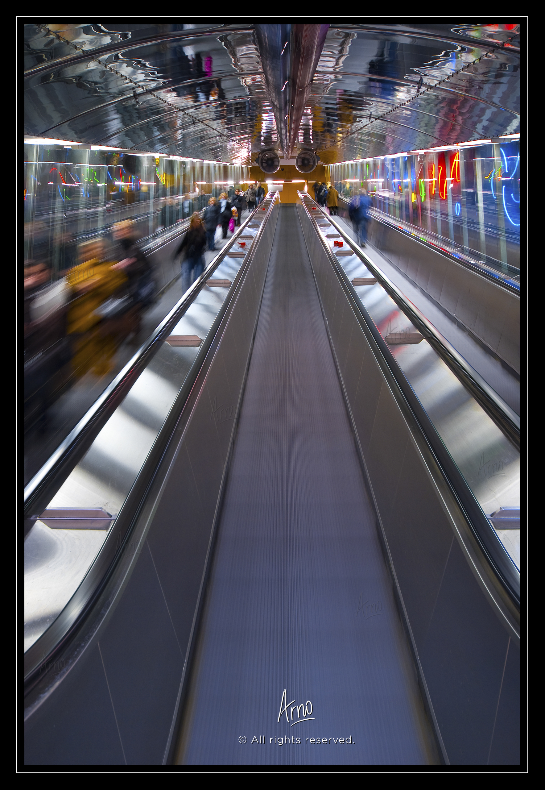 escalators, roltrap, subway, station, kamppi