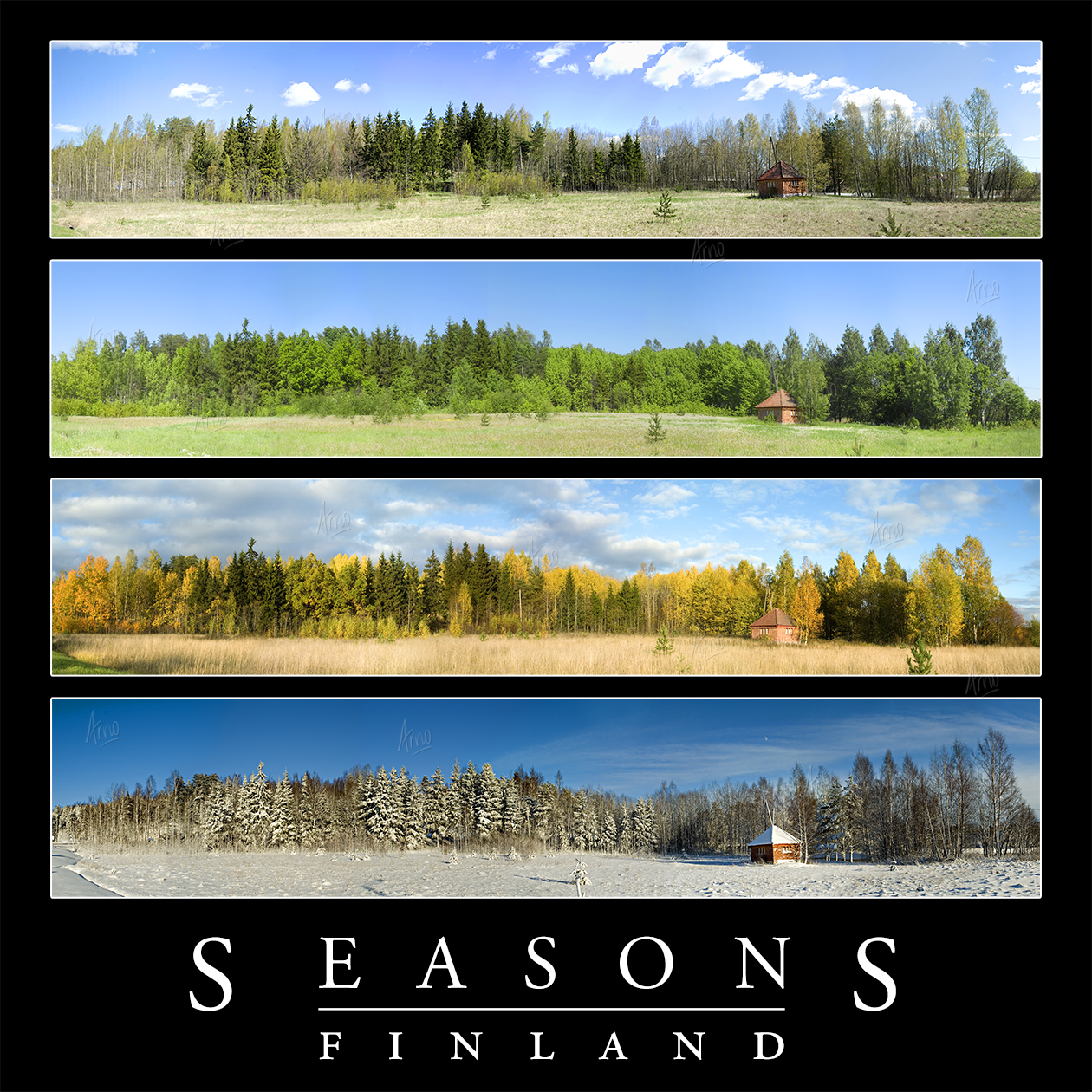 Four seasons in Finland, a panorama series