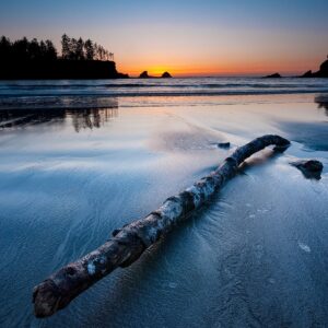 Sunrise over the Pacific ocean in Coos Bay