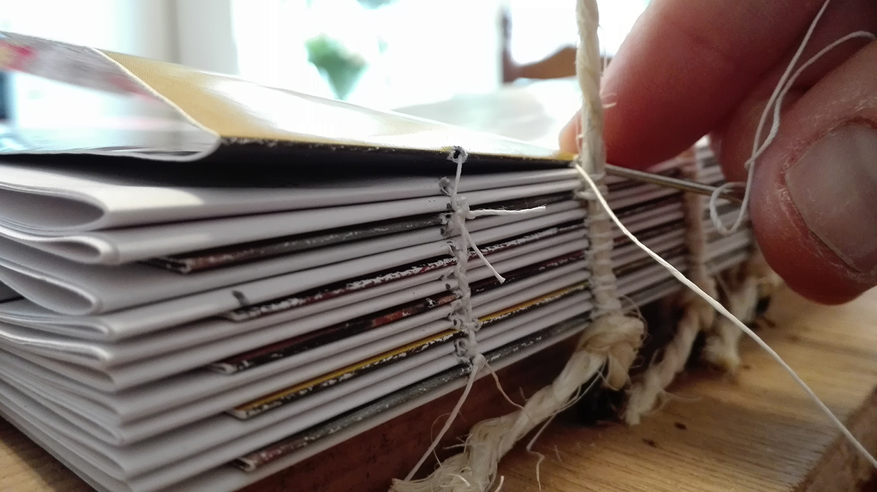 Hand bound quires