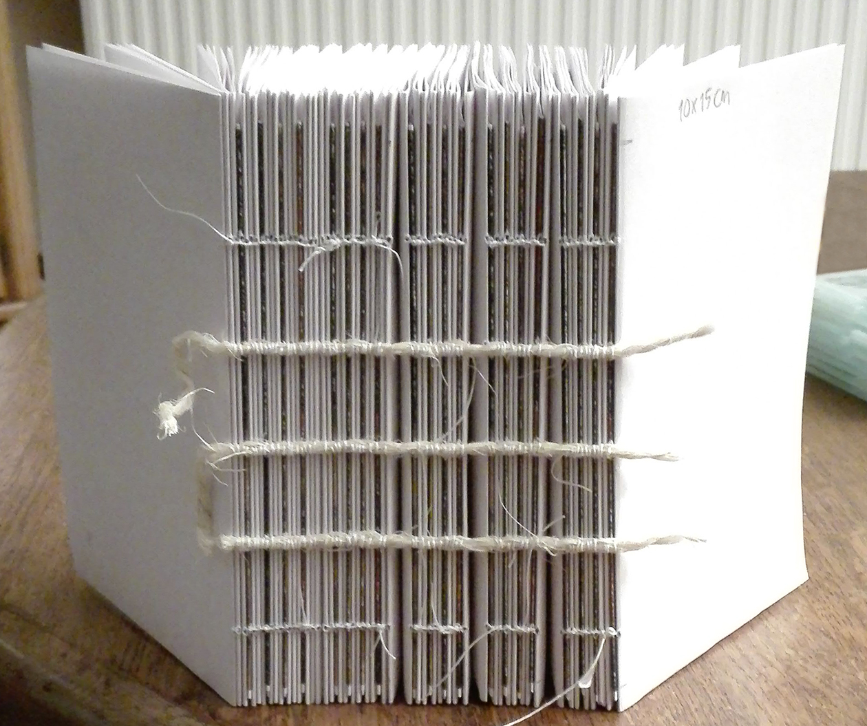 Hand bound quires